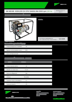 Gasoline Power Generators INMESOL AK 400-M