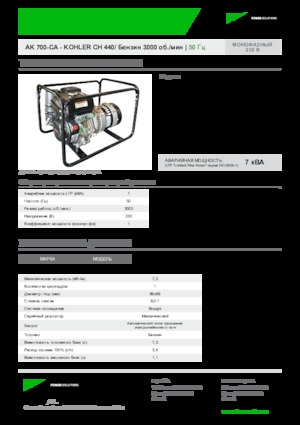 Gasoline Power Generators INMESOL AK 700-CA