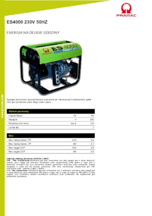 Gasoline Power Generators PRAMAC Lifter ES 4000