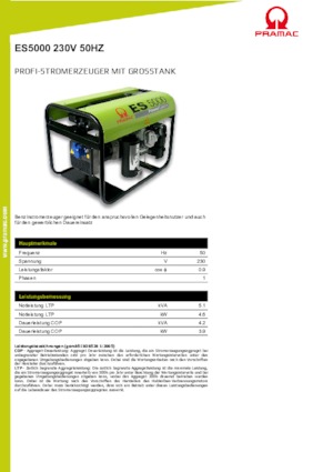 Gasoline Power Generators PRAMAC Lifter ES 8000