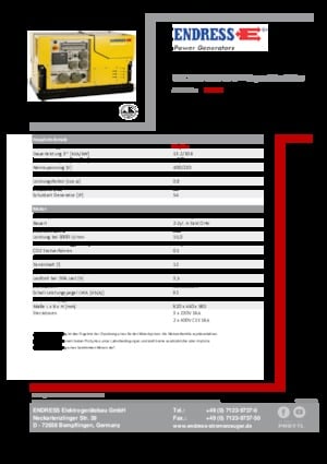 Benzin jeneratörleri 3000 Endress ESE 908 DBG ES DIN Super Silent Plus