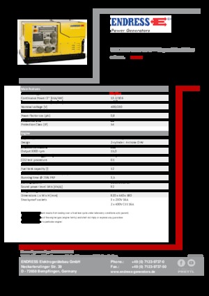 Gasoline Power Generators Endress ESE 1308 DBG ES DIN Super Silent Plus