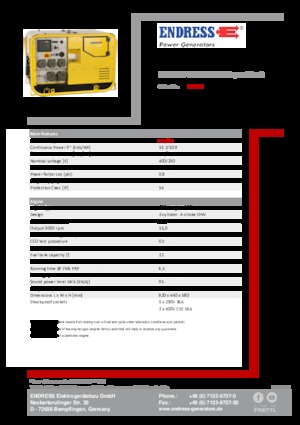 Benzinli Jeneratörler Endress ESE 907 DBG DIN Super Silent