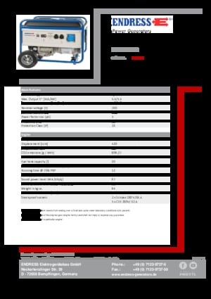 Benzinli Jeneratörler Endress ESE 6000 BS