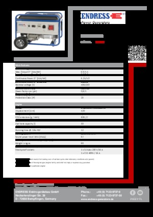 Benzinli Jeneratörler Endress ESE 6000 DBS