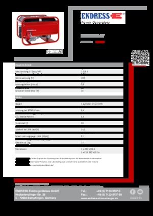 Benzinli Jeneratörler Endress ESE 606 HS-GT ES