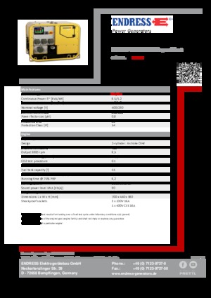 Gasoline Power Generators Endress ESE 607 DBG ES DIN Super Silent