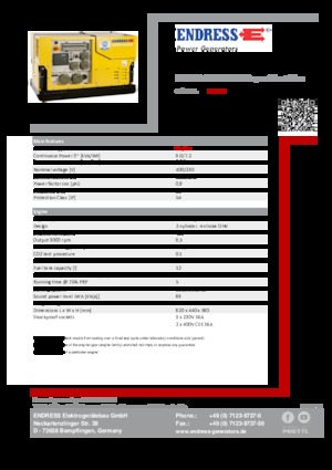 Benzin jeneratörleri 3000 Endress ESE 908 DBG ES DIN Super Silent Plus