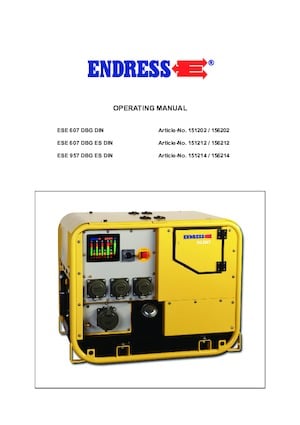 Gasoline Power Generators Endress ESE 957 DBG ES DIN Super Silent