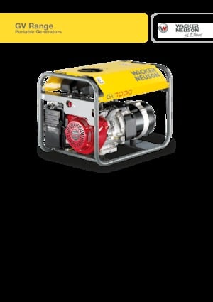 Gasoline Power Generators Wacker Neuson GV5003A
