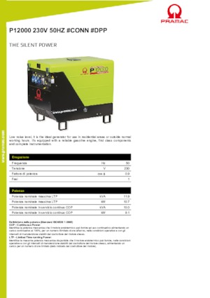 Gasoline Power Generators PRAMAC Lifter P 12000 THB