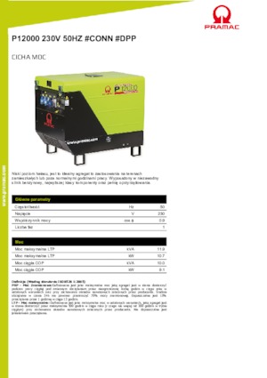 Gasoline Power Generators PRAMAC Lifter P 12000 THB