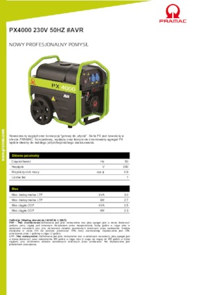 Gasoline Power Generators PRAMAC Lifter PX 4000