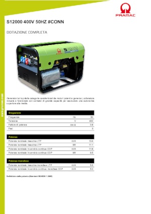Gasoline Power Generators PRAMAC Lifter S 12000