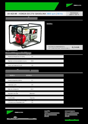 Benzinli Jeneratörler INMESOL AH 620-M