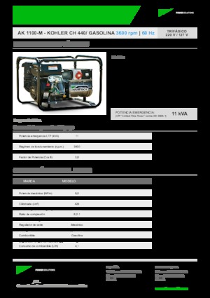Benzinli Jeneratörler INMESOL AK 1100-M