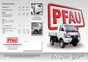 Gasoline Municipal Multifunctional Vehicles Pfau Unijet 2.0