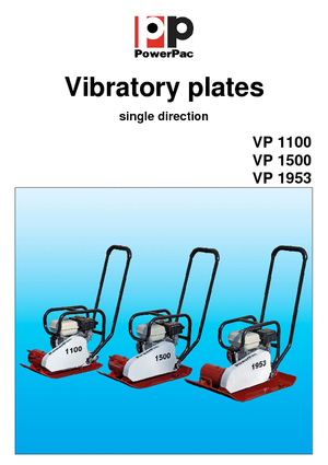 Single Direction Vibratory Plate Compactors PowerPac VP 1500/450