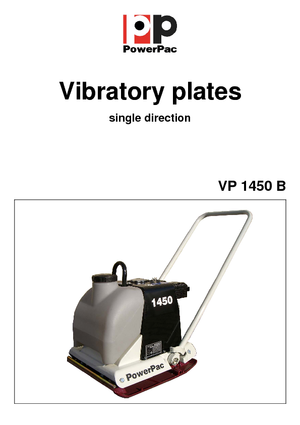 Tek Yönlü Titreşimli Plaka Sıkıştırıcıları PowerPac VP 1450B/500