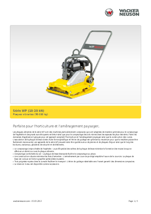 Tek Yönlü Titreşimli Plaka Sıkıştırıcıları Wacker Neuson WP 1030 A