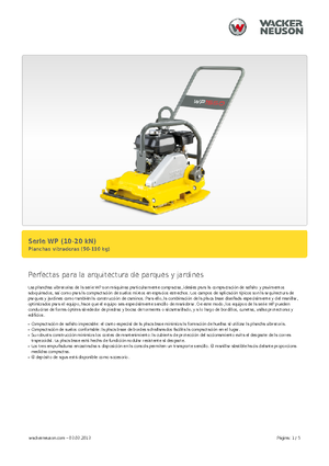 Tek Yönlü Titreşimli Plaka Sıkıştırıcıları Wacker Neuson WP 1030 A