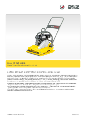 Tek Yönlü Titreşimli Plaka Sıkıştırıcıları Wacker Neuson WP 1030 A