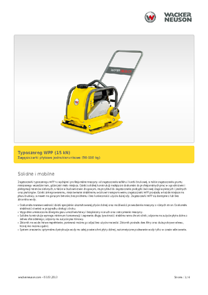 Single Direction Vibratory Plate Compactors Wacker Neuson WPP 1540 A