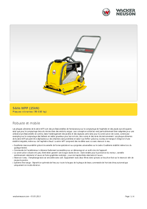 Single Direction Vibratory Plate Compactors Wacker Neuson WPP 1540 A