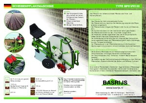 Dikim makinaları Basrijs Deepplantelement solid and rubber disc 100 cm