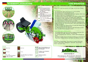 Planting machines Basrijs Discplanter with conveyer belt