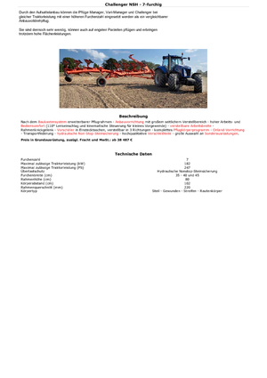 Pulluklar Kuhn Challenger 8E NSH