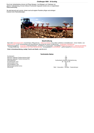 Pulluklar Kuhn Challenger 9E NSH