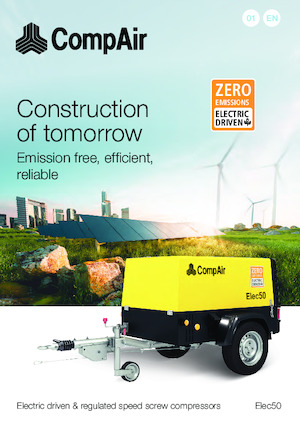 Portable Air Compressors - Diesel, Electric, Gasoline CompAir Elec50 