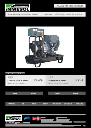 Dizel Jeneratörler INMESOL AAD-014