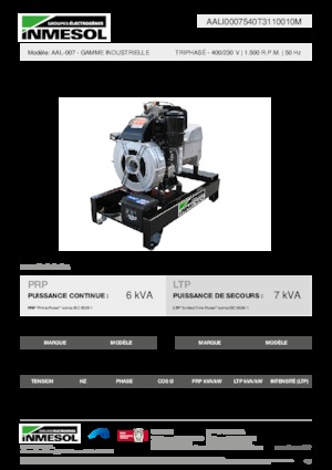 Dizel Jeneratörler INMESOL AAL-007