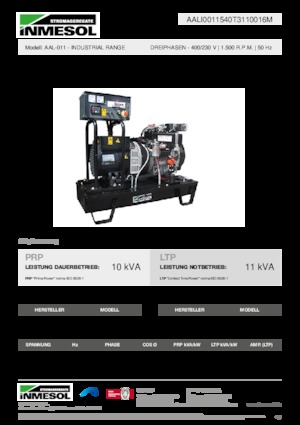 Dizel Jeneratörler INMESOL AAL-011