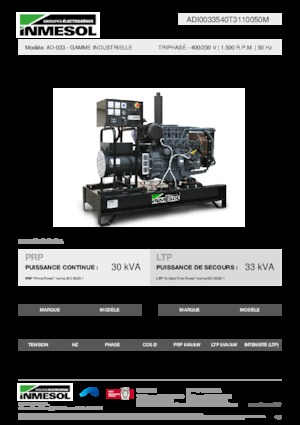 Dizel Jeneratörler INMESOL AD-033
