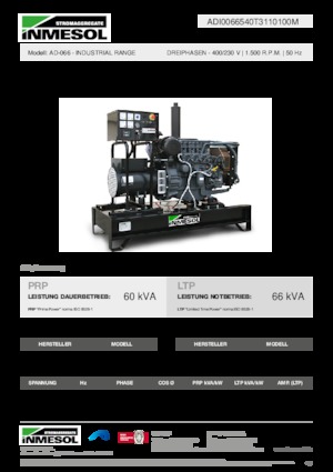 Diesel Power Generators INMESOL AD-066