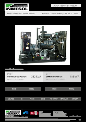 Diesel Power Generators INMESOL AD-415