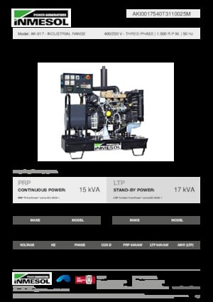 Diesel Power Generators INMESOL AK-017