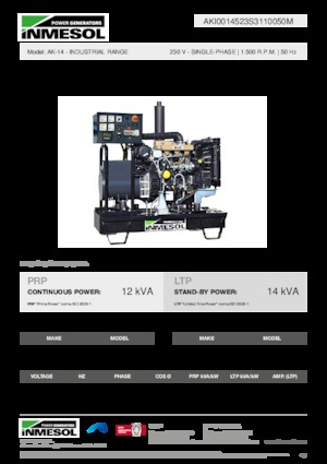 Diesel Power Generators INMESOL AK-14