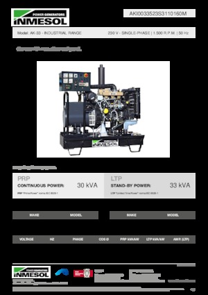 Diesel Power Generators INMESOL AK-33