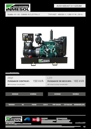 Dizel Jeneratörler INMESOL AV-165