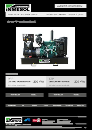 Dizel Jeneratörler INMESOL AV-220