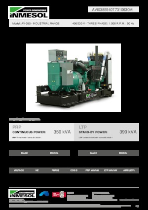 Diesel Power Generators INMESOL AV-385