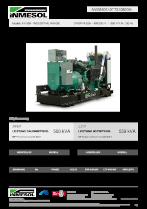 Diesel Power Generators INMESOL AV-550