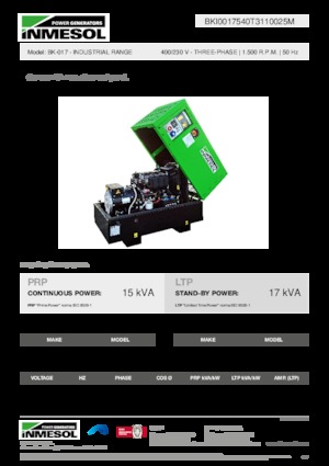 Diesel Power Generators INMESOL BK-017