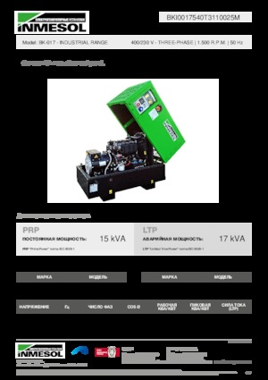 Diesel Power Generators INMESOL BK-017