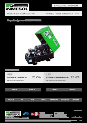 Diesel Power Generators INMESOL BK-022