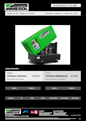 Diesel Power Generators INMESOL BL-009